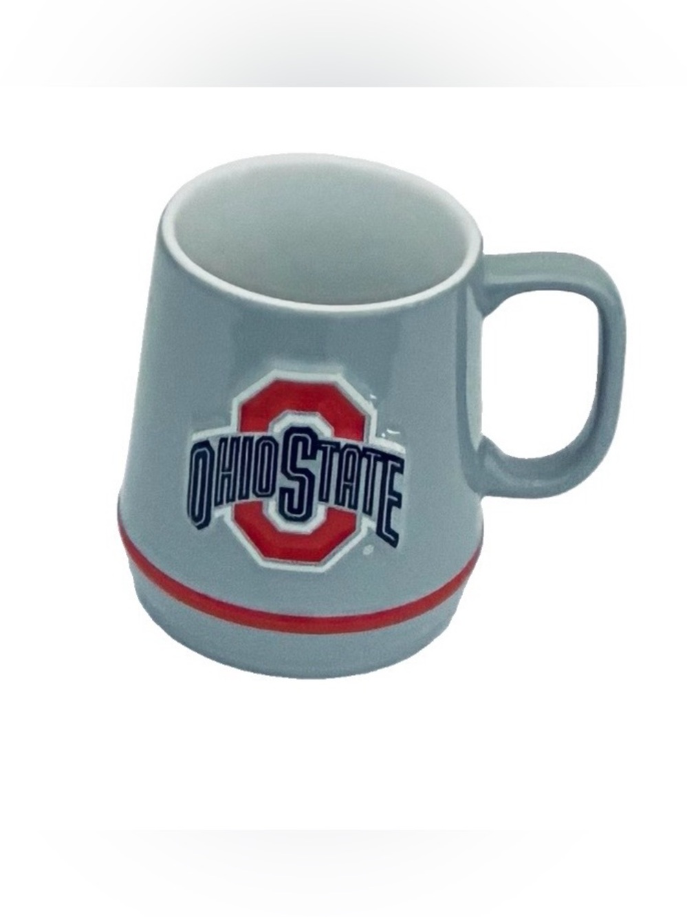 Ohio State Buckeyes Ceramic Coffee Mug 3D Raised Team Logo Red Stripe